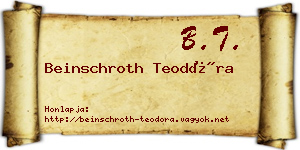 Beinschroth Teodóra névjegykártya